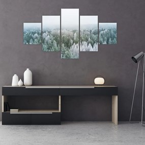 Obraz - Ośnieżone szczyty lasów (125x70 cm)