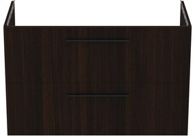 Ciemnobrązowa wisząca szafka pod umywalkę w dekorze dębu 100x63 cm i.Life B – Ideal Standard