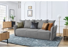 Jasnoszara rozkładana sofa 226 cm Leon – Bobochic Paris