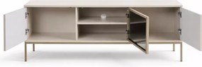 Szafka RTV loft Shark 154cm LED frezowane fronty metalowe nóżki