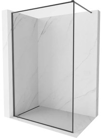Mexen Kioto-XF ścianka prysznicowa Walk-in z ramką 100 x 202 cm, transparent 10 mm, gun gray szczotkowany - 800-100-104-66-00-X
