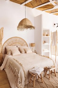 Stołek drewniany - prostokątny taboret, podnóżek, 34 x 24 x 32 cm