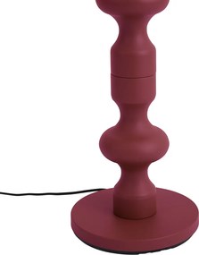 Lampa podłogowa retro śliwkowa z abażurem z tkaniny 160 cm - Captain