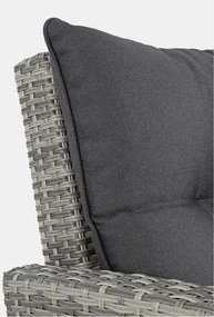 Szary zestaw mebli ogrodowych z imitacji rattanu dla 6 osób Ariel – Bizzotto