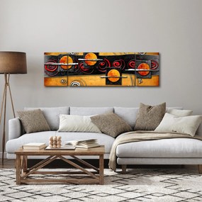 Abstrakcyjny obraz - Planety (170x50 cm)