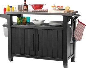 Keter Wielofunkcyjny stolik ogrodowy z grillem UNITY XL 207 l grafit, 134 x 52 x 90 cm