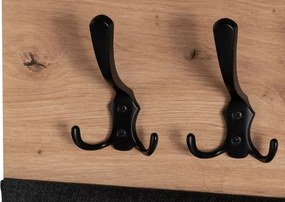 Garderoba szafka na buty z siedziskiem + wieszak Suspended 60 cm dąb artisan