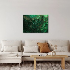 Obraz na szkle - Zielony mikroskopowy obraz (70x50 cm)