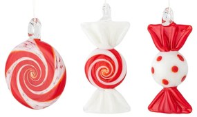 Szklane ozdoby świąteczne wykonane ręcznie zestaw 3 szt. 6 cm Festive – Bloomingville