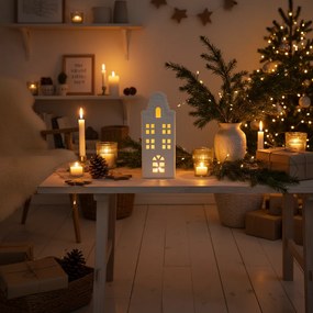 Lampka LED w kształcie domu, 31 cm