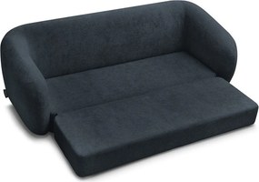 Ciemnoniebieska rozkładana sofa z tkaniny szenilowej 228 cm Neyo – Bobochic Paris