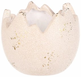Ceramiczny pojemnik na kwiaty Muszla stojąca, 13 x13 x 11 cm