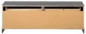 Ciemnobrązowa szafka pod TV z litego drewna sosnowego 137x47 cm Anita – Støraa