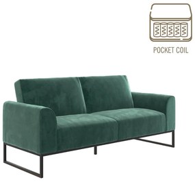 Zielona sofa rozkładana 217 cm Adley – CosmoLiving by Cosmopolitan