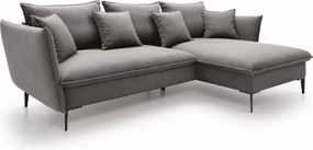 Narożnik Kaspian rozkładany z pojemnikiem na pościel funkcja spania 224x139 cm nowoczesny sofa rogowa