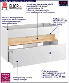 Szafka z umywalką Monako 2S 120 cm - Biały połysk