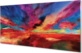 Panel szklany do Kuchni Dynamiczna Kompozycja Barw