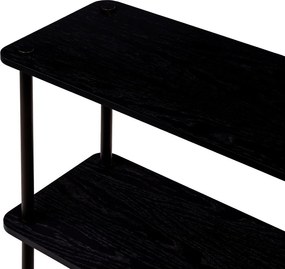 Czarny regał w dekorze dębu 80x163x35 cm Teidi – noo.ma