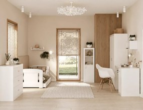 Komoda młodzieżowa Seal 100 cm nowoczesna do pokoju dziecięcego MDF biała i kolorowa