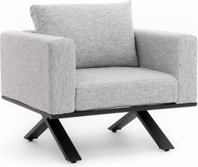 fotel ogrodowy nowoczesny luksusowy aluminiowy - MARABELLA - szary