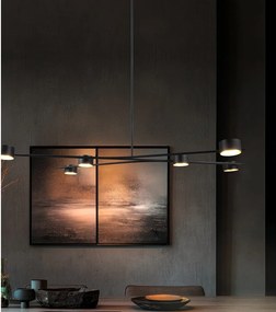 Czarna metalowa lampa wisząca Coda – Trio Select