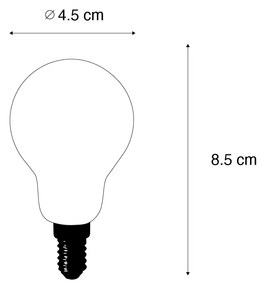 Zestaw 5 żarówek LED E14 P45 przezroczyste 2,2W 470lm 2700K