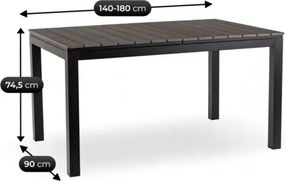 Stół ogrodowy rozkładany Lorini metalowy taras loft