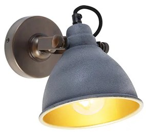 Industrialna lampa ścienna betonowa z miedzią regulowana - LikoPrzemysłowy Oswietlenie wewnetrzne