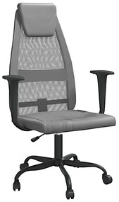 Szare wygodne krzesło do biurka z regulacją wysokości - Inavi