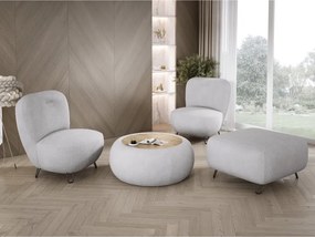 Fotel LUIS skandynawski wolnostojący na metalowych nogach w tkaninie ANTHOLOGY 17