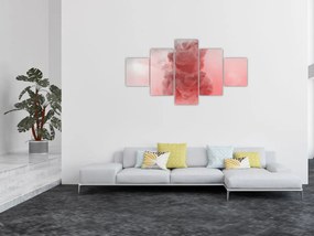 Obraz czerwonego dymu (125x70 cm)