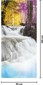 Fototapeta na drzwi - Erawan, wodospad w lesie (95x205cm)