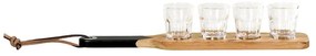 Drewniana deska do serwowania z 4 kieliszkami Gentlemen's Houseware