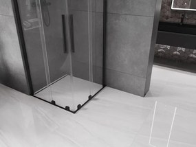 Mexen Velar Duo kabina prysznicowa rozsuwana 80 x 80 cm, transparent, czarna - 871-080-080-02-70
