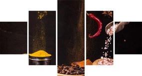 Obraz - Przyprawy w ruchu (125x70 cm)