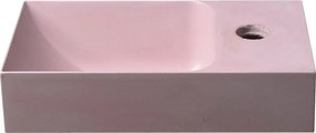 Różowa betonowa umywalka 31x17 cm Piccolino – Sapho