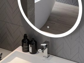 Mexen Oro lustro łazienkowe podświetlane, okragłe 60 cm, LED 6000K, antypara - 9824-060-060-611-00