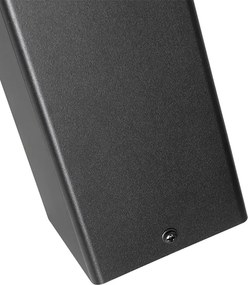 Stojąca lampa zewnętrzna czarna 70 cm IP44 z dymionym szkłem - Denmark