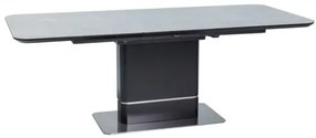 STÓŁ PALLAS CERAMIC SZARY EFEKT MARMURU/CZARNY MAT 160(210)x90 SIGNAL