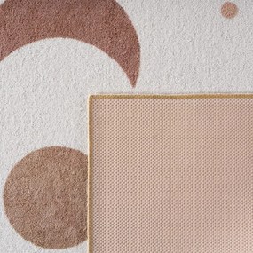 Dywan dziecięcy Coco Fazy Księżyca kremowy koło 200 cm x 200 cm