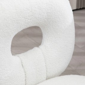 HOMCOM Fotel biurowy regulowany ergonomiczny obrotowy biały elegancki design | Aosom PL