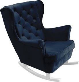 Fotel Relax z Tapicerowanym Siedzeniem i Podłokietnikami, Fotel TV 102x81x95cm Niebieski_29864