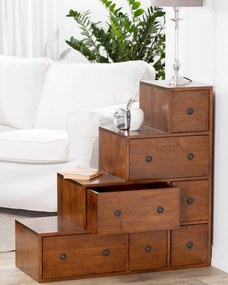 Regał Zen brown, 7szuflad 88x35x88cm