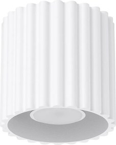 Lampa Sufitowa Minimalistyczny Aura, Aluminium - 1 Źródło - L.10 X H.10 Cm - Biały
