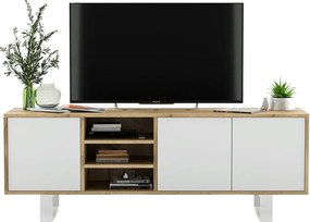 Industrialna szafka rtv dąb wotan + biały K6-T56