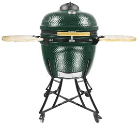 GRILL CERAMICZNY WĘGLOWY 24" Z POKRYWĄ I PÓŁKAMI BOCZNYMI