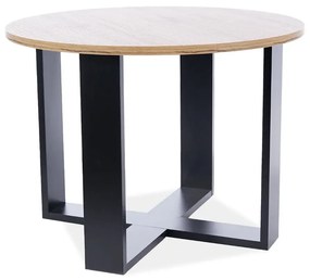 Ława EGOA 65x65 dąb wotan/czarny SIGNAL