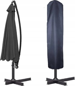Składany parasol ogrodowy ARCADIA 300 cm, szary
