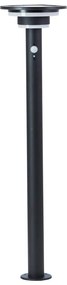 Brilliant - LED Lampa solarna z czujnikiem GARVINA LED/3W/3,7V 85 cm IP44 czarny