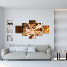 Obraz kota w doniczce (125x70 cm)